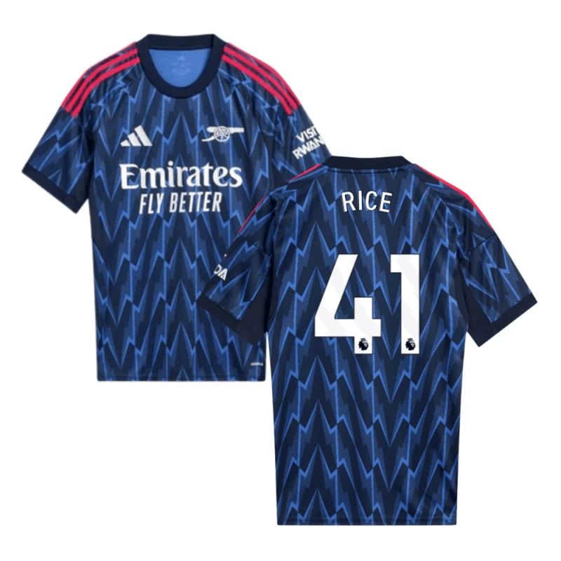 Declan Rice #41 Arsenal 2025-26 Away Men Jersey – Blue by Soccer Jersey
