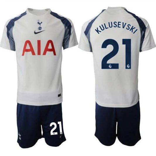 Dejan Kulusevski Jersey #21 White Home 2025-26 Soccer Jersey Suit by Soccer Jersey