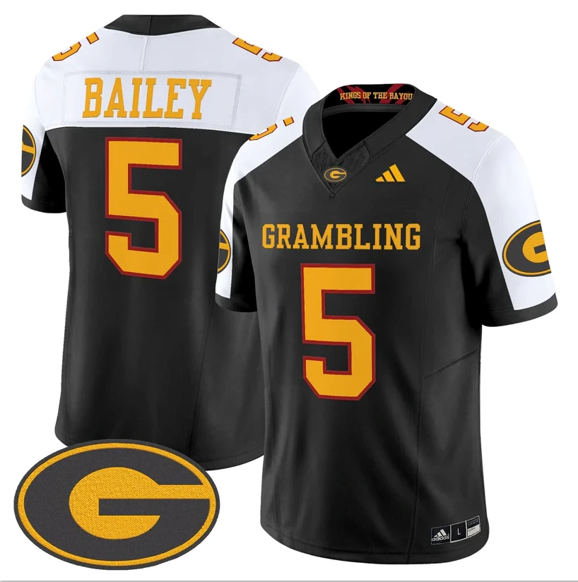Deljay Bailey Jersey #5 Grambling Tigers 2025 Vapor Limited Stitched by My Store NCAA Football Jerseys