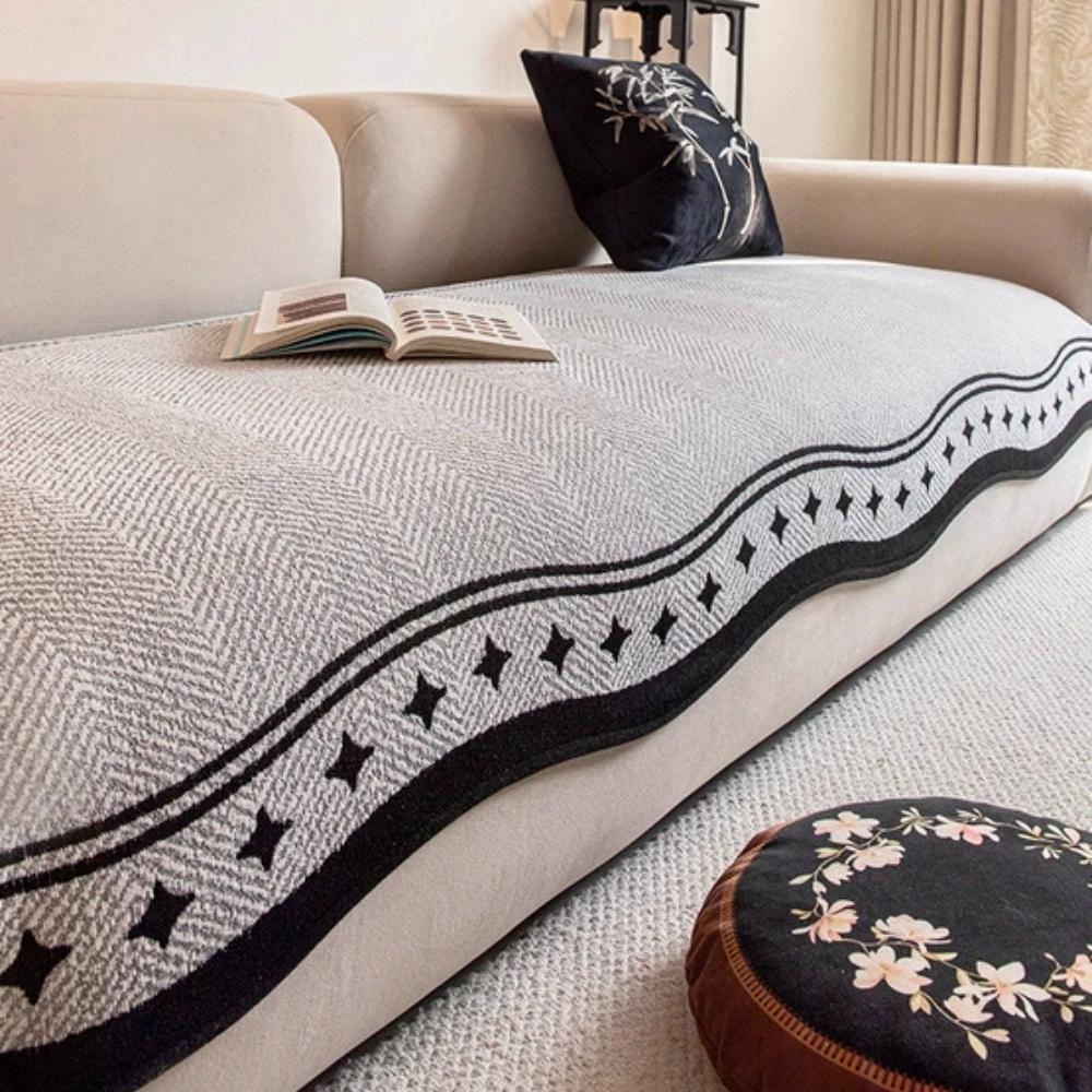 Modern Wave Anti-Slip Sofa Cover by Casa & Beyond US