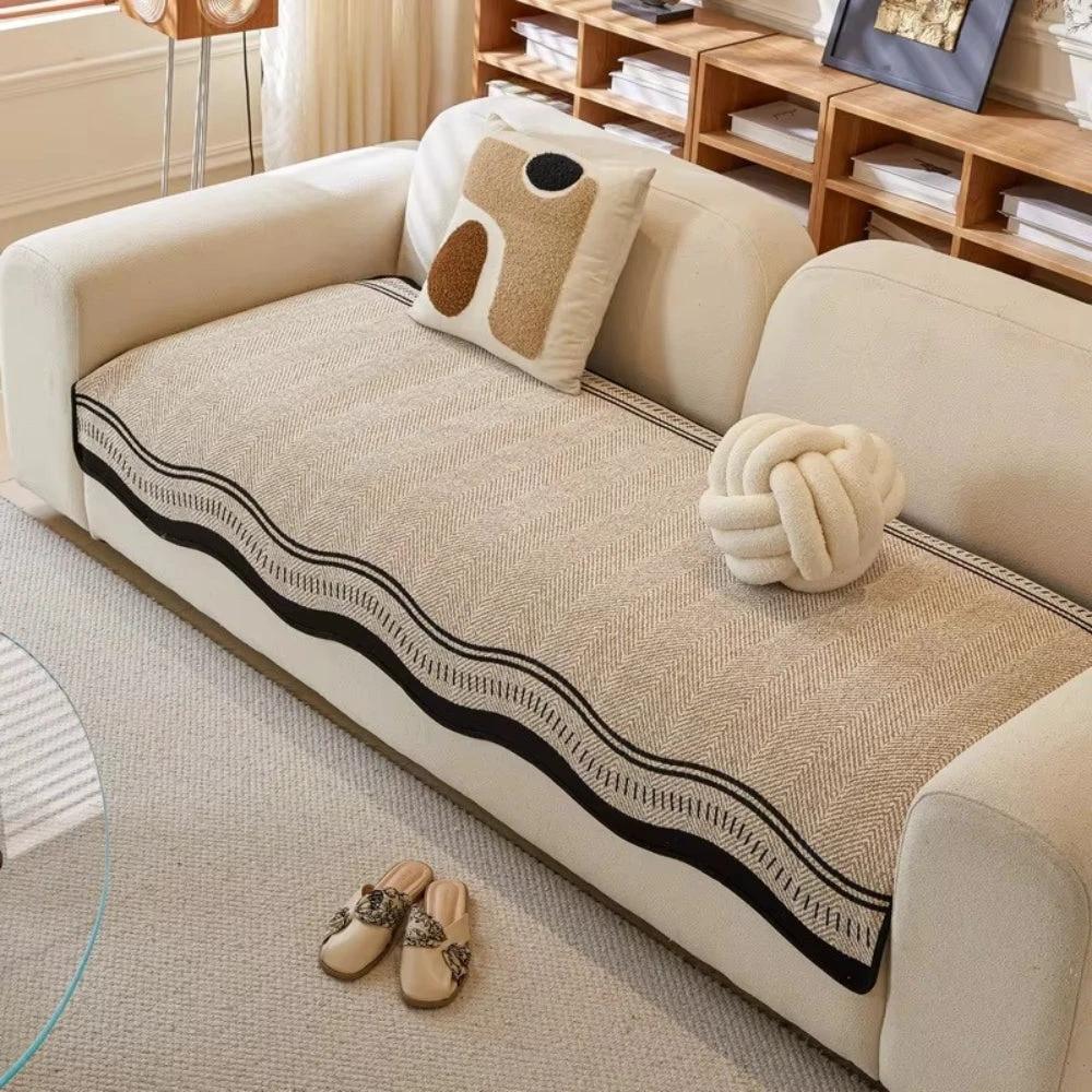 Modern Wave Anti-Slip Sofa Cover by Casa & Beyond US