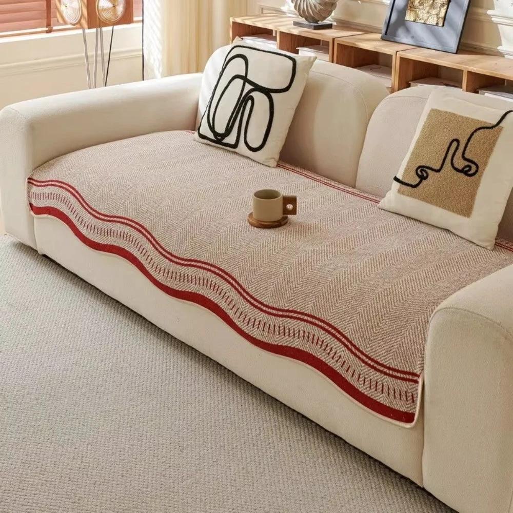 Modern Wave Anti-Slip Sofa Cover by Casa & Beyond US