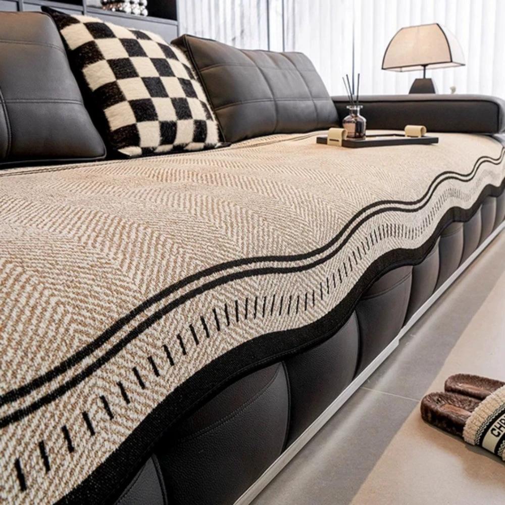 Modern Wave Anti-Slip Sofa Cover by Casa & Beyond US