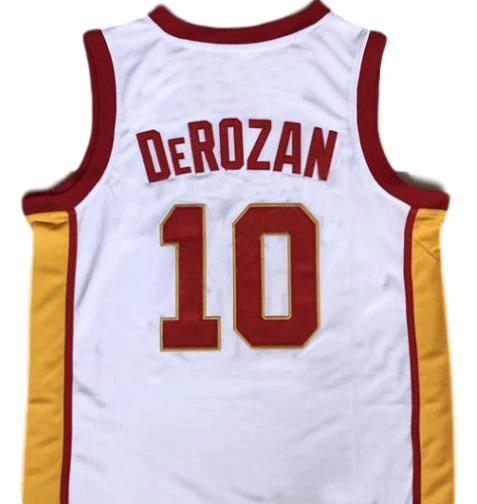 Demar Derozan Jersey #10 College Basketball Sewn White by My store basketball