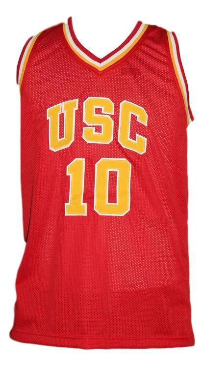 Demar Derozan Jersey #10 Usc College Basketball Sewn Red by My store basketball