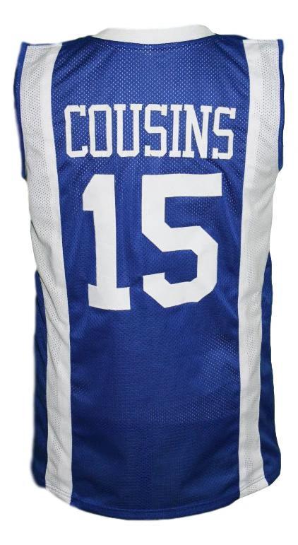 Demarcus Cousins Jersey #15 Custom College Basketball Blue by My store basketball
