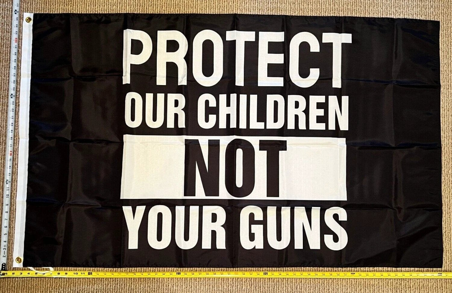 Democrat Flag Protect Children Not Guns Save America USA Sign 3x5' by flagsjustdoit