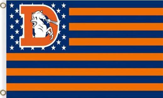 Denver Broncos Logo Flag 3X5 Ft Polyester Banner USA 90x150cm by flagsjustdoit