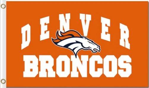Denver Broncos Logo Orange Flag 3X5 Ft Polyester Banner USA 90x150cm by flagsjustdoit