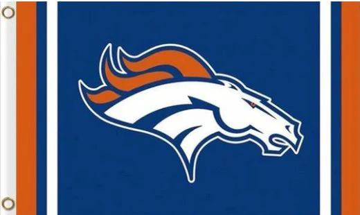 Denver Broncos Logo Stripe Flag 3X5 Ft Polyester Banner USA 90x150cm by flagsjustdoit