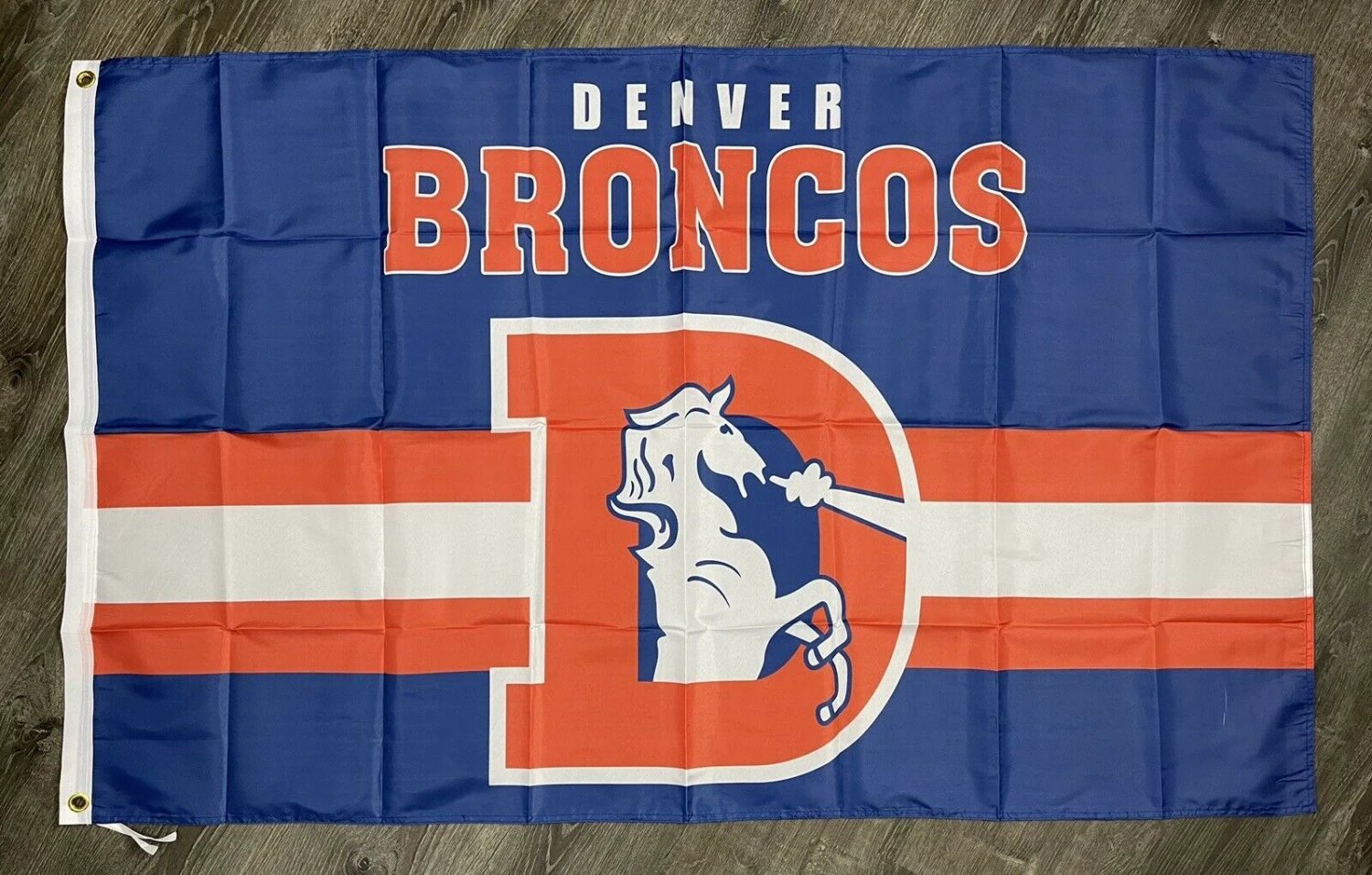 Denver Broncos Retro Style Man-Cave Flag 3x5 ft Sports Banner Garage by flagsjustdoit