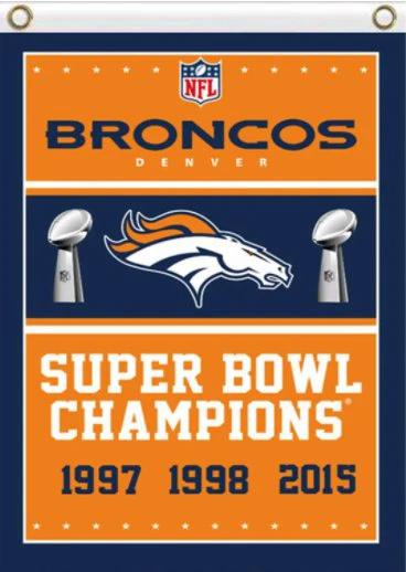Denver Broncos Series Champions Flag 3X5 Ft Polyester Banner USA 90x150cm by flagsjustdoit