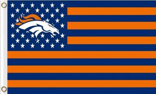 Denver Broncos Star Stripes Flag 3X5 Ft Polyester Banner USA 90x150cm by flagsjustdoit