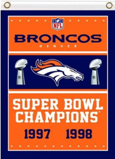 Denver Broncos Super Bowl Champions Flag 3X5 Ft Polyester Banner USA 90x150cm by flagsjustdoit