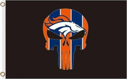 Denver Broncos Team Black US Flag 3X5 Ft Polyester Banner USA 90x150cm by flagsjustdoit