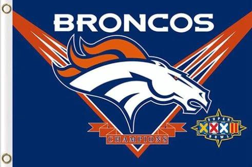 Denver Broncos Team Champions US Flag 3X5 Ft Polyester Banner USA 90x150cm by flagsjustdoit