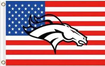 Denver Broncos Team Logo Sports Flag 3X5 Ft Polyester Banner USA 90x150cm by flagsjustdoit