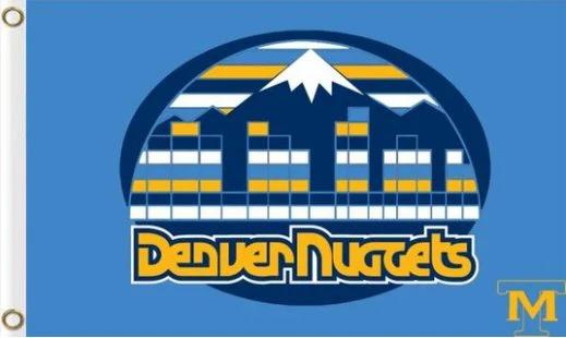 Denver Nuggets Team US Sport Flag 3X5Ft Polyester Banner USA Digital Print by flagsjustdoit