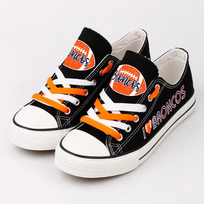 Denver Broncos Low Top Canvas Sport Sneakers Shoes For Men Women Fans by Crocs