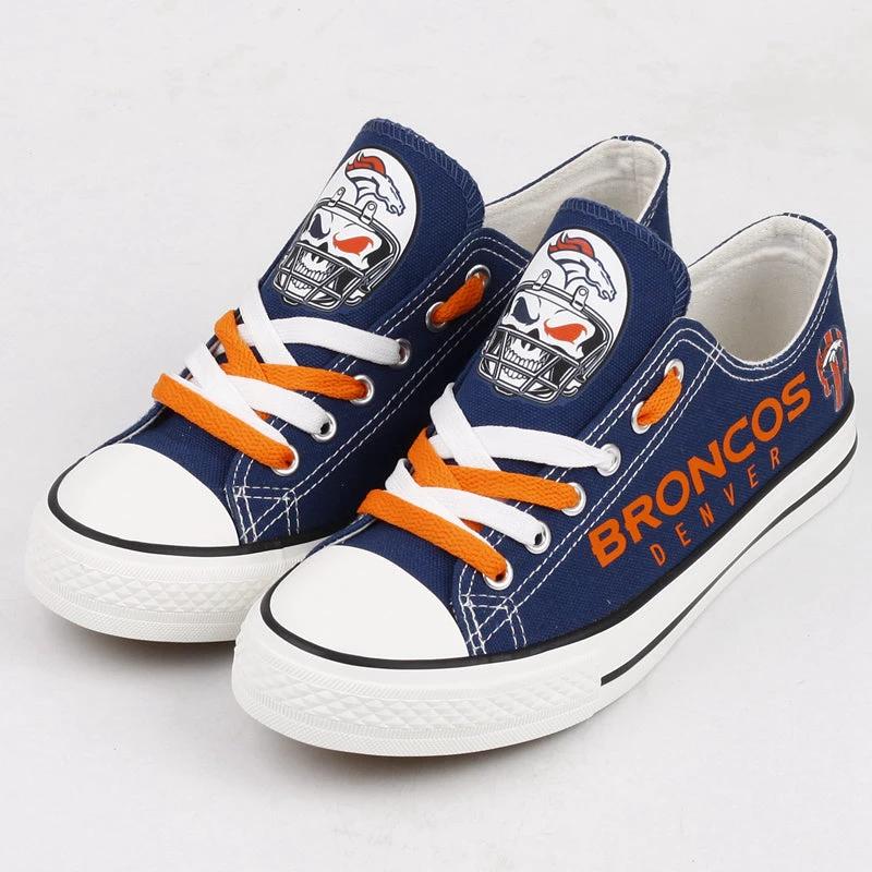Denver Broncos Low Top Canvas Sport Sneakers Shoes For Men Women Fans by Crocs