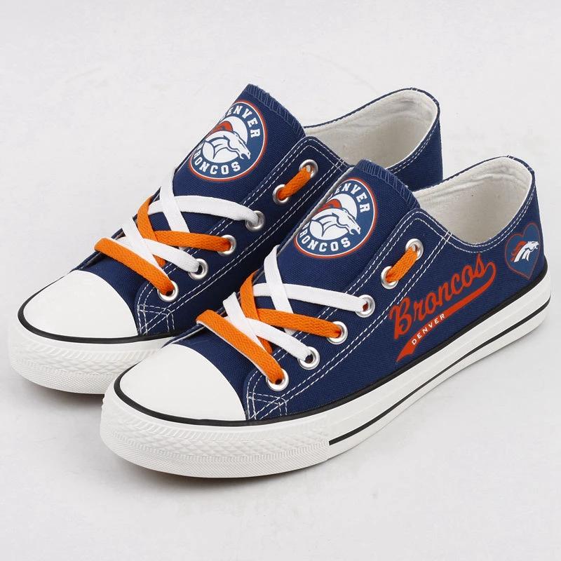 Denver Broncos Low Top Canvas Sport Sneakers Shoes For Men Women Fans by Crocs