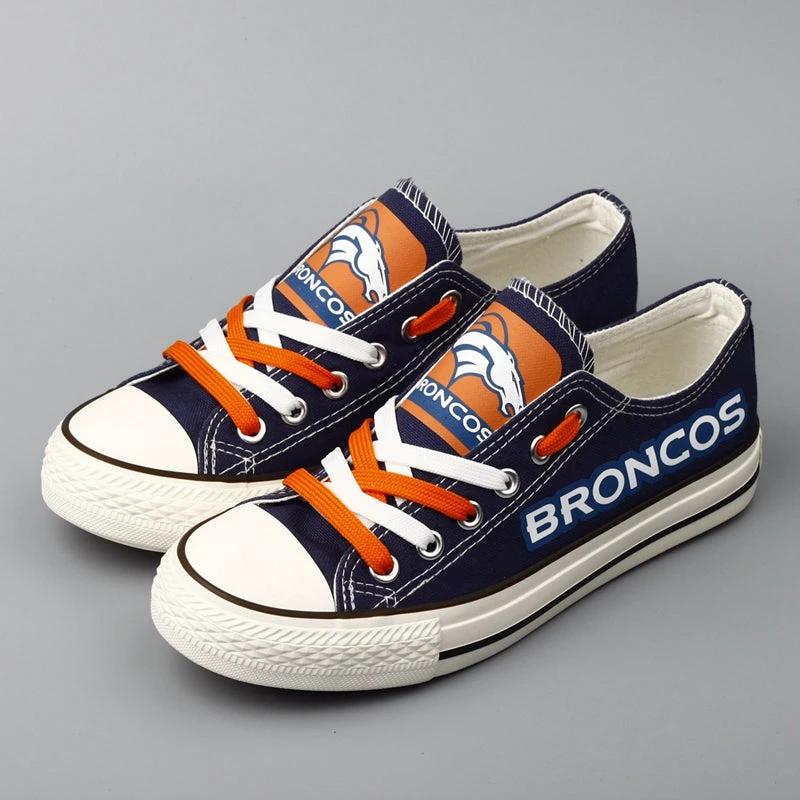 Denver Broncos Low Top Canvas Sport Sneakers Shoes For Men Women Fans by Crocs