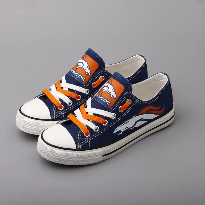 Denver Broncos Low Top Canvas Sport Sneakers Shoes For Men Women Fans by Crocs