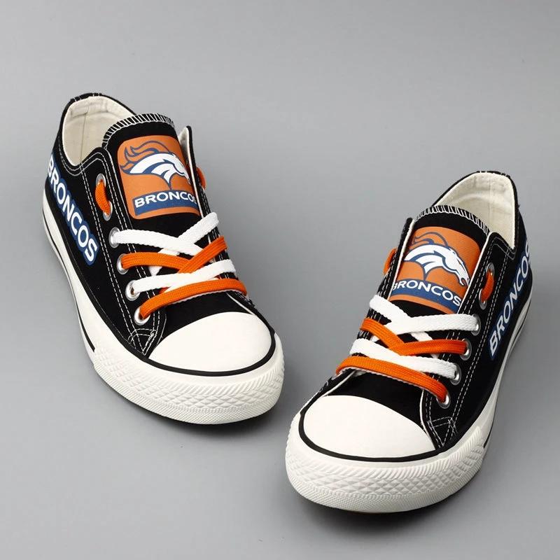 Denver Broncos Low Top Canvas Sport Sneakers Shoes For Men Women Fans by Crocs