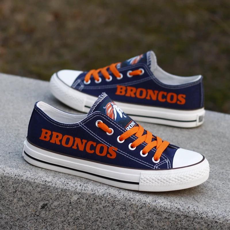 Denver Broncos Low Top Canvas Sport Sneakers Shoes For Men Women Fans by Crocs