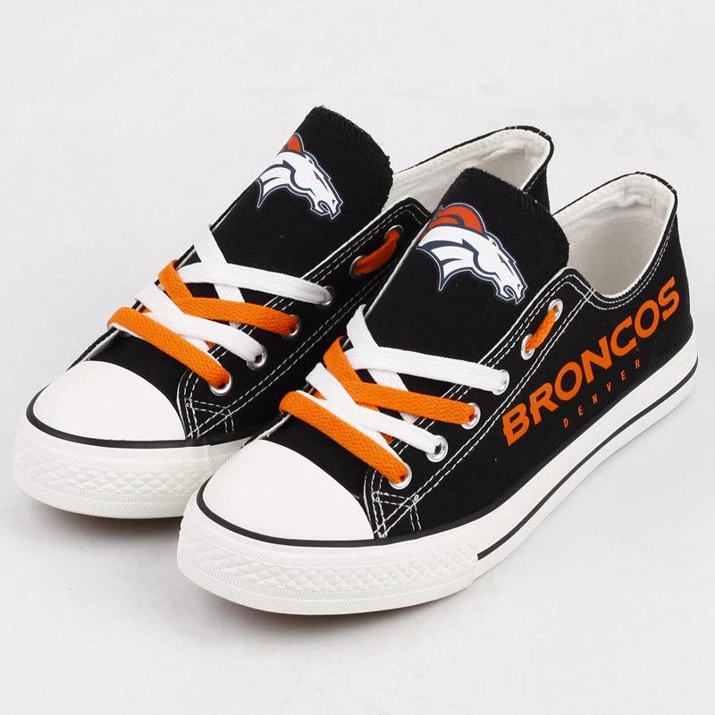 Denver Broncos Low Top Canvas Sport Sneakers Shoes For Men Women Fans by Crocs