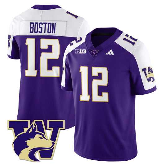 Denzel Boston Jersey #12 Washington Husky Football 2025 Stitched Alternate by NCAA Football Jersey