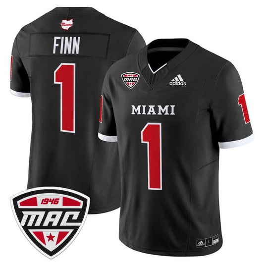 Dequan Finn Jersey #1 Miami OH RedHawks 2025 Vapor Limited Stitched by My Store NCAA Football Jerseys