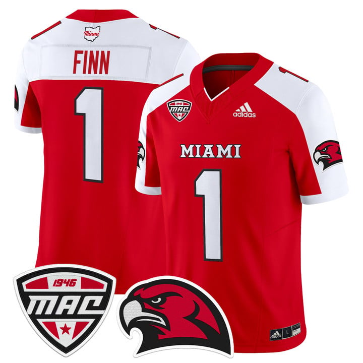 Dequan Finn Jersey #1 Miami OH RedHawks 2025 Vapor Limited Stitched by My Store NCAA Football Jerseys