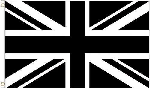 Derby County Black and White Union Flag 3x5ft Banner Polyester by flagsjustdoit