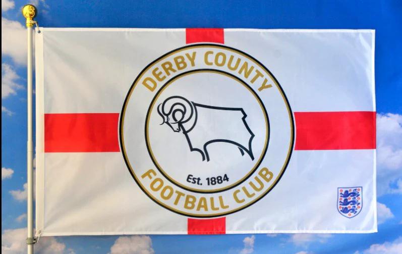 Derby County Football Club Flag Red 3x5ft Banner Polyester by flagsjustdoit