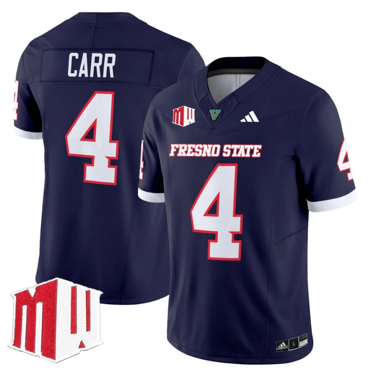 Derek Carr Jersey #4 Fresno State Bulldogs 2024 Stitched Navy by My Store