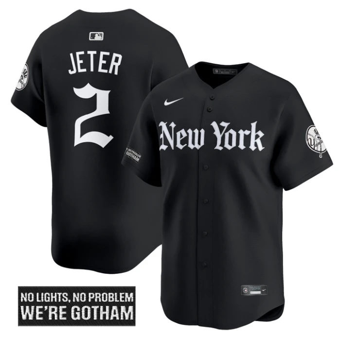 Derek Jeter Jersey #2 New York Yankees Gothic Legacy Edition Vapor Premier Stitched Black by My Store