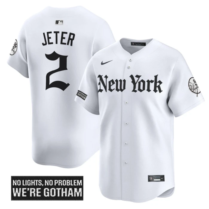 Derek Jeter Jersey #2 New York Yankees Gothic Legacy Edition Vapor Premier Stitched White by My Store