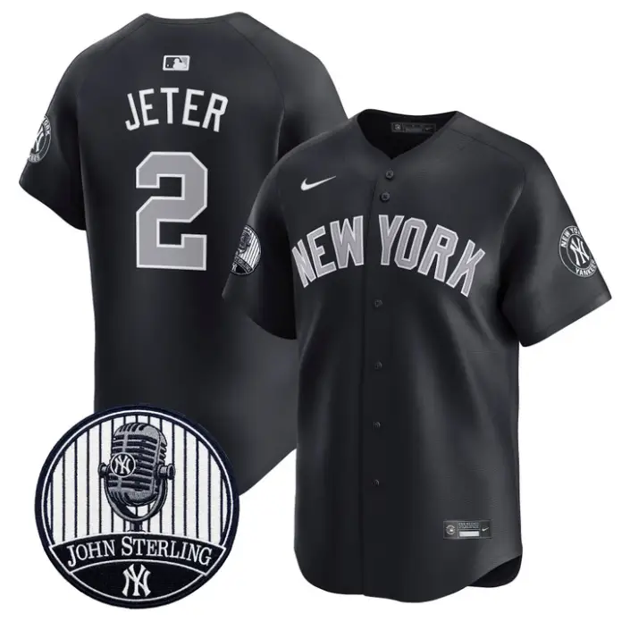 Derek Jeter Jersey #2 Yankees John Sterling Voice Tribute Stitched by My Store