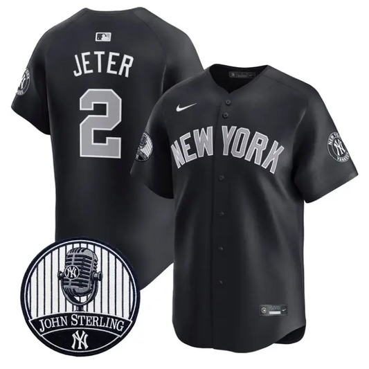 Derek Jeter Jersey #2 Yankees John Sterling Voice Tribute Stitched by My Store
