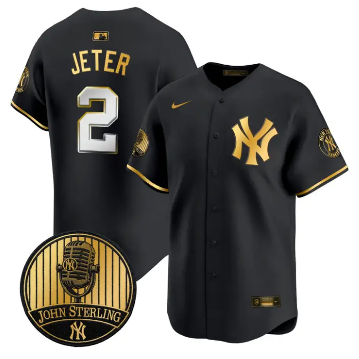 Derek Jeter Jersey #2 Yankees John Sterling Voice Tribute Stitched by My Store