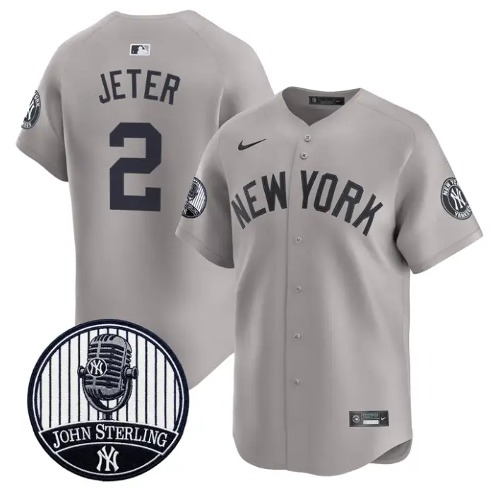 Derek Jeter Jersey #2 Yankees John Sterling Voice Tribute Stitched by My Store