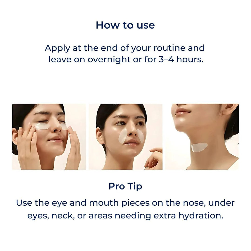Dermaglow | Collagen Sheet Mask – Overnight Hydration – Hydrogel – Mature & Dry Skin Bowlift by Bowlift
