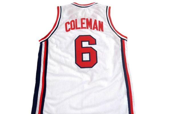 Derrick Coleman Jersey #6 Team USA Basketball White by My store basketball