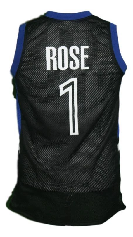 Derrick Rose Jersey #1 Meanstreets Express College Basketball Black by My store basketball