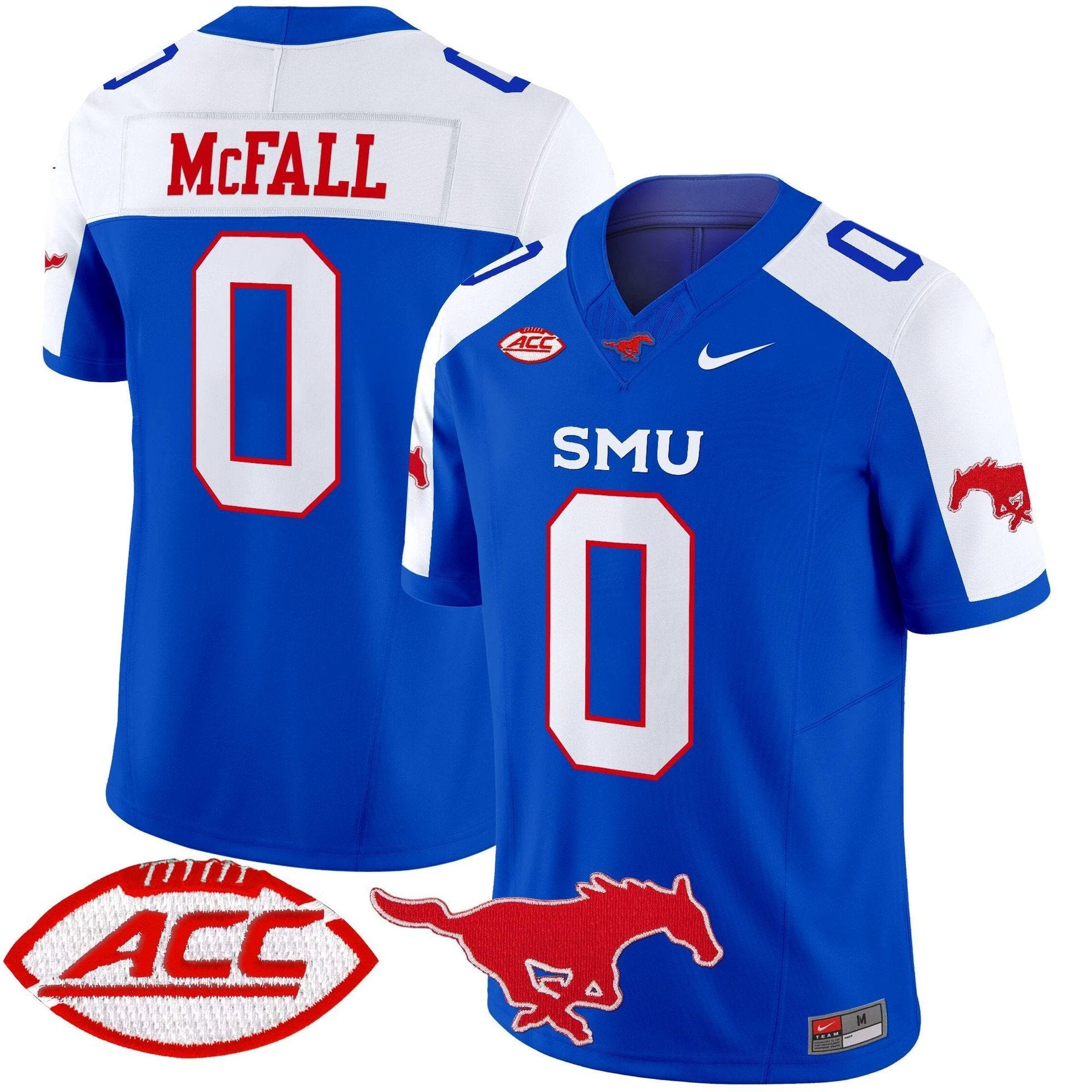 Derrick McFall Jersey #0 SMU Mustangs 2025 Vapor Limited Stitched by My Store NCAA Football Jerseys