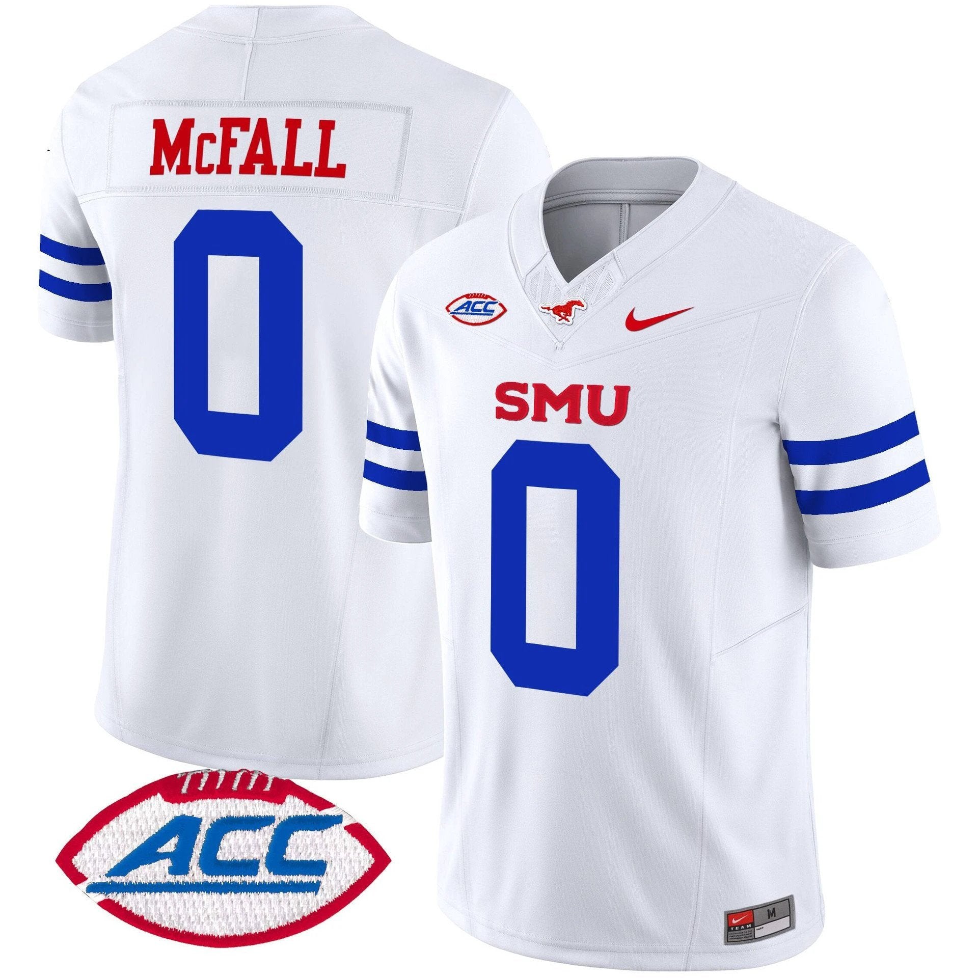 Derrick McFall Jersey #0 SMU Mustangs 2025 Vapor Limited Stitched by My Store NCAA Football Jerseys