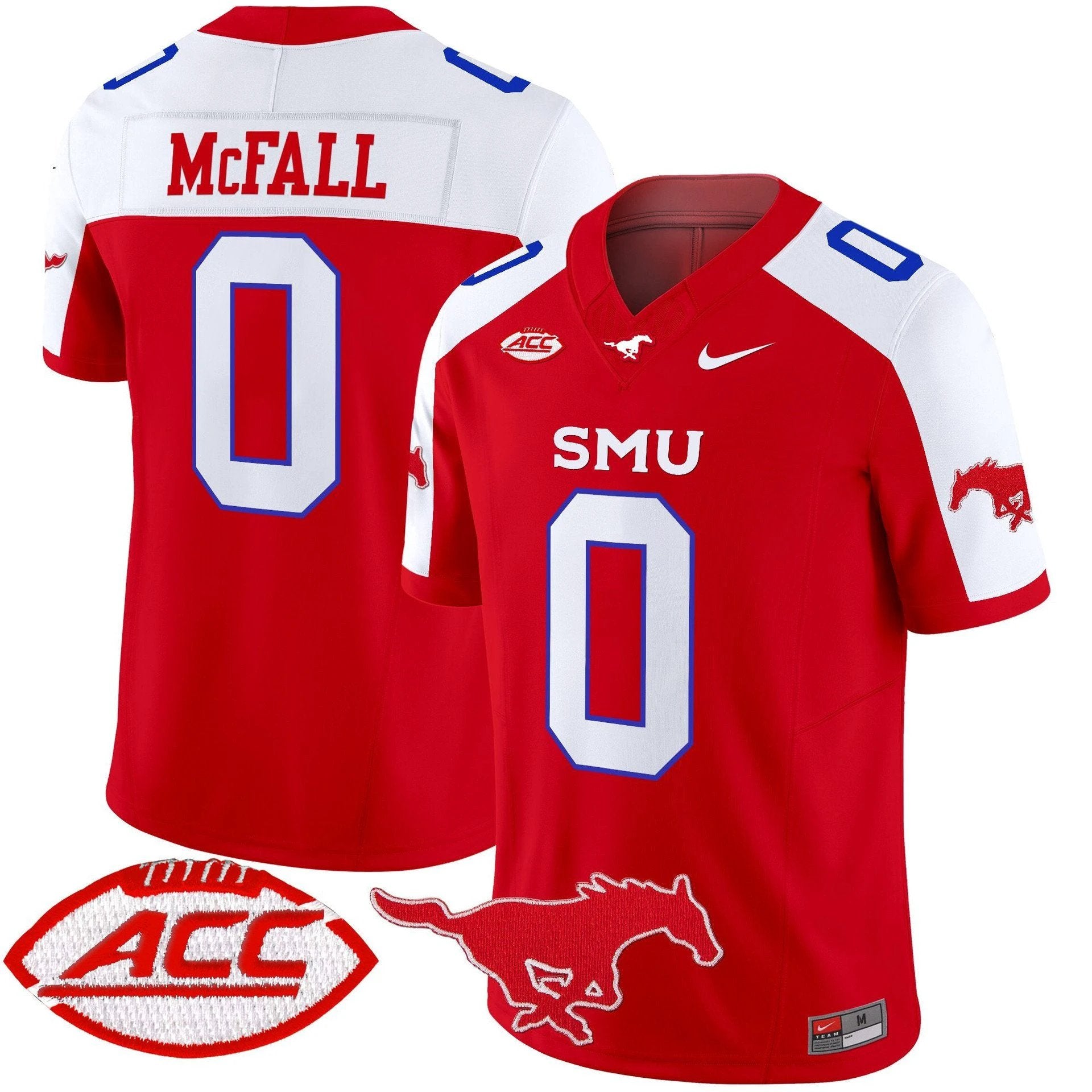 Derrick McFall Jersey #0 SMU Mustangs 2025 Vapor Limited Stitched by My Store NCAA Football Jerseys