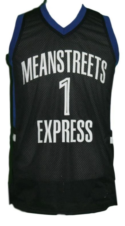 Derrick Rose Jersey #1 Meanstreets Express College Basketball Black by My store basketball