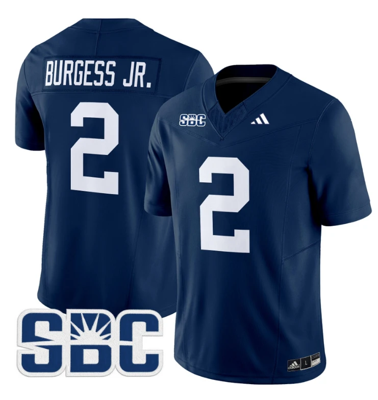 Derwin Burgess Jr Jersey #2 Georgia Southern Eagles 2024 Limited Stitched Blue by NCAA Football Jersey